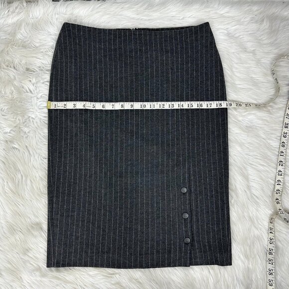 Tommy Hilfiger Women's Gray Striped Minimalist Pencil Career Skirt Size 6/W32 - Picture 9 of 10